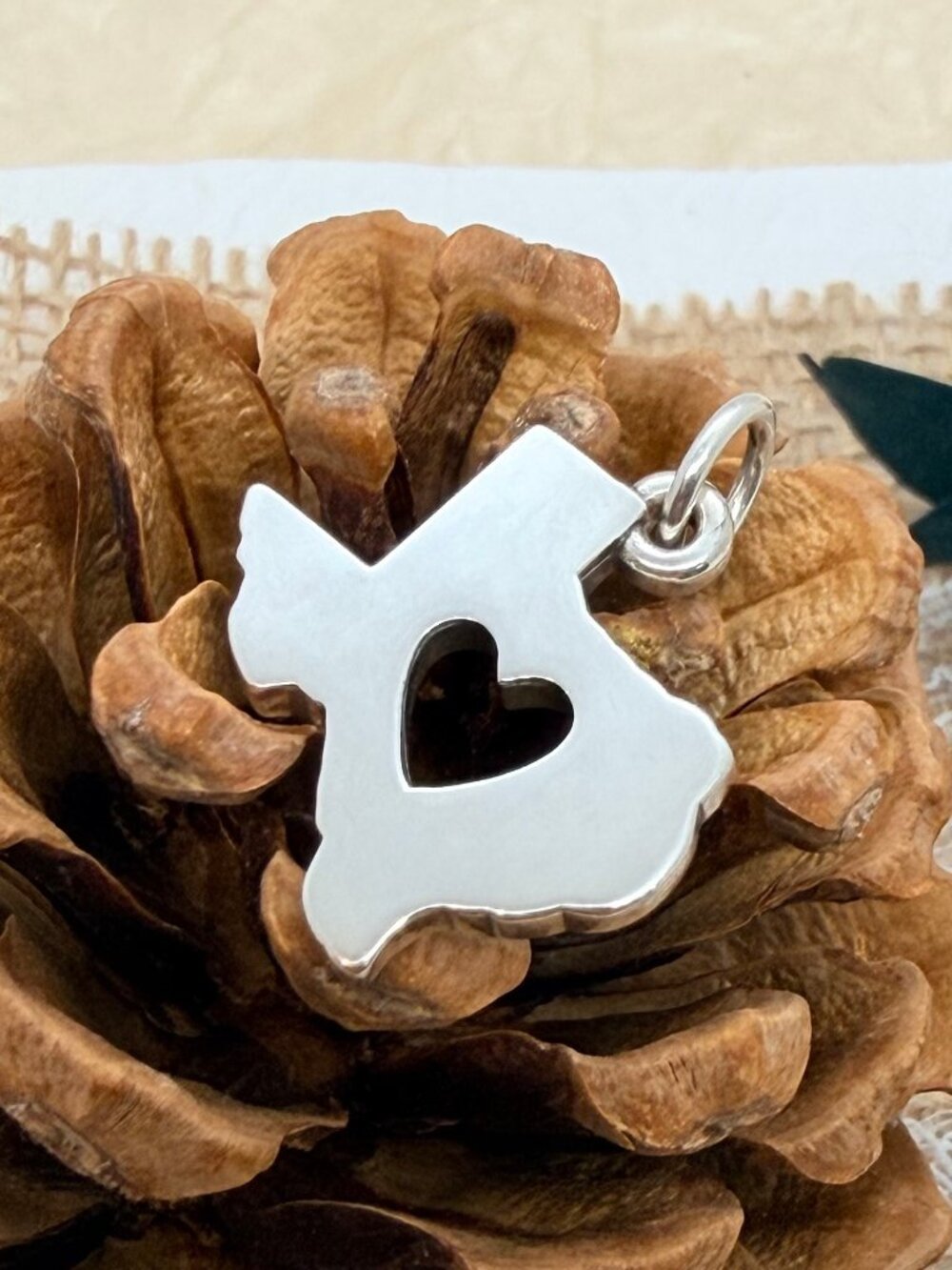 James Avery Deep in the Heart of Texas Charm Sterling Silver Texas